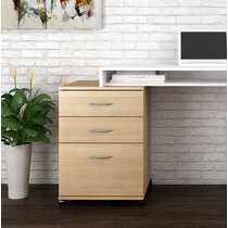 Light wood store file cabinet